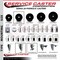 Service Caster 3.5'' Phenolic Swivel 1-7/8'' Expanding Stem Caster Set with Brake, 4PK SCC-EX20S3514-PHS-TLB-178-4 - alternate 2